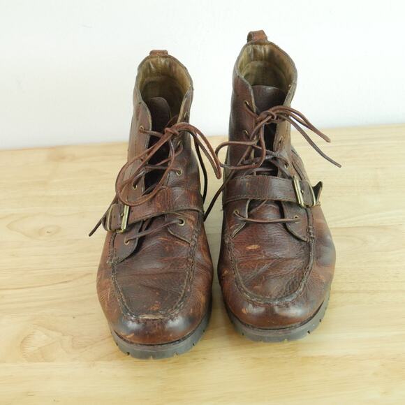 Polo Ralph Lauren Redmond Boots Size 12 Brown Leather Utility Heritage Preppy main image 9